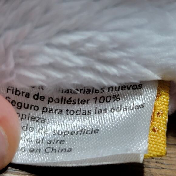 Simpli Cute Pink & White Infant Security Blanket w/ Unicorn 12" x 12" - Picture 5 of 5